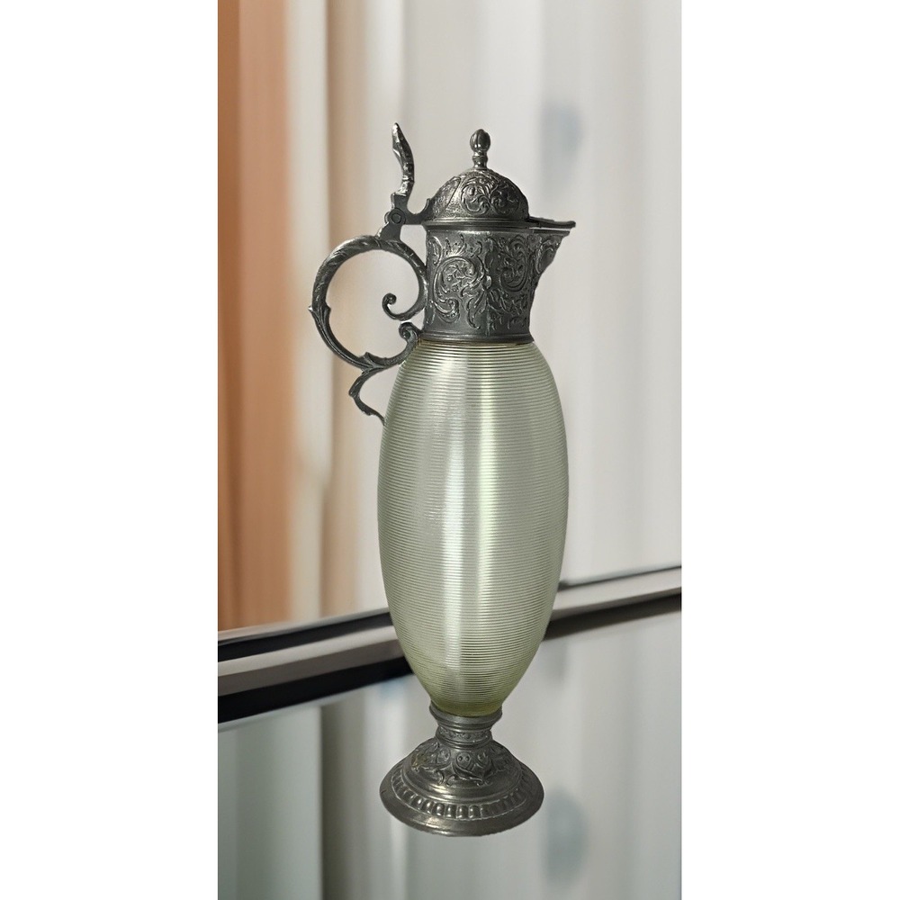 Antique Eclectic Caraf Handmade‎ Silver French Thread ? ? Beautiful !